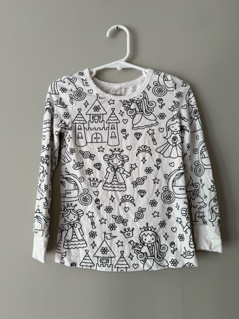 Caden Lane Color Me White Princess Print Long-Sleeve Top